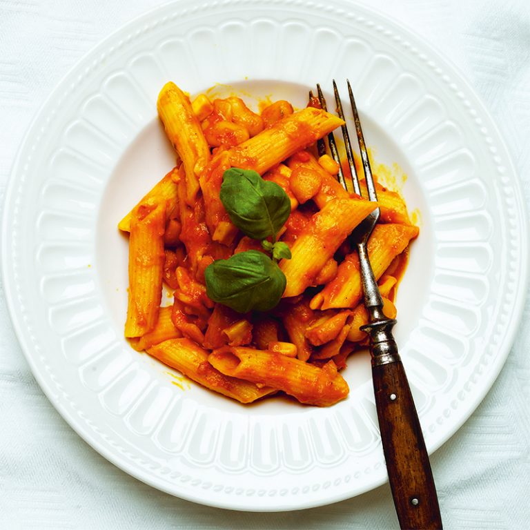 vegetarisk pasta bönor
