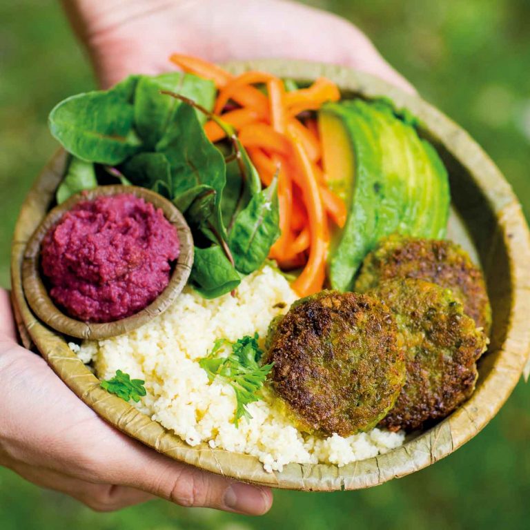 grön ärtfalafel
