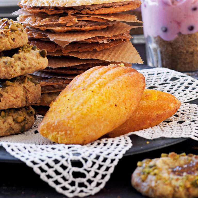 Franska madeleinekakor med smak av saffran